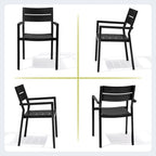 Indoor Outdoor Modern Dining Chairs Aluminum Stackable - See Picture