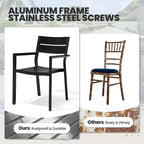 Indoor Outdoor Modern Dining Chairs Aluminum Stackable - See Picture
