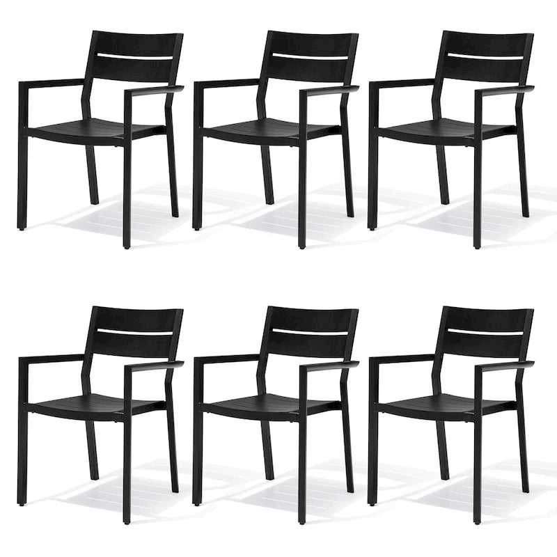 Indoor Outdoor Modern Dining Chairs Aluminum Stackable - See Picture