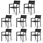 Indoor Outdoor Modern Dining Chairs Aluminum Stackable - See Picture