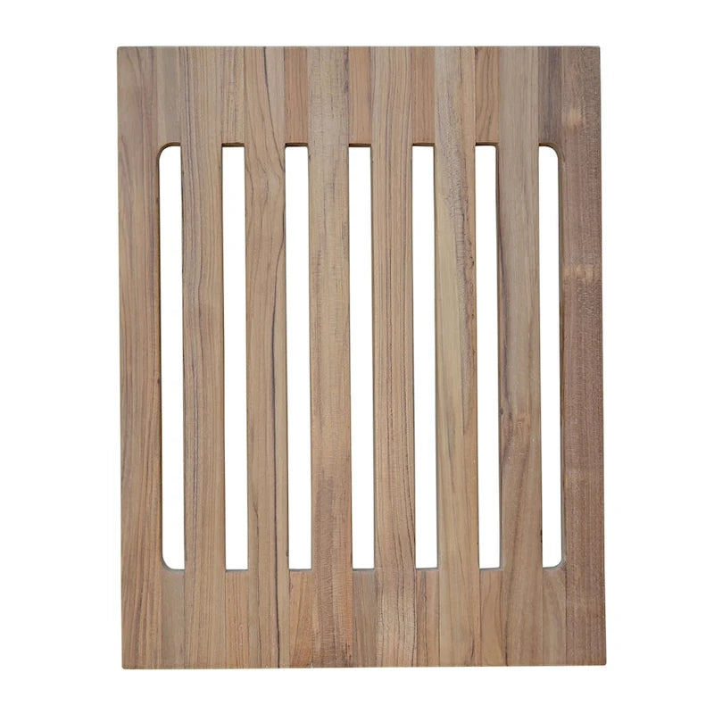 Teak Wall-Mounted Bench - Foldable - N/A