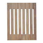 Teak Wall-Mounted Bench - Foldable - N/A
