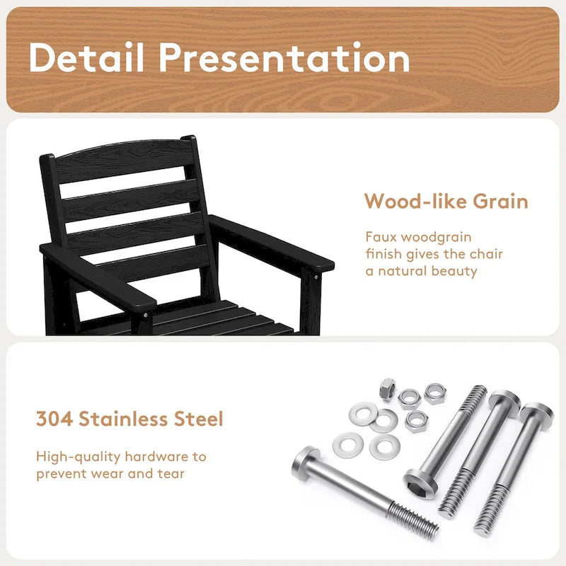 Plastic Tall adirondack Chair Set Of 2-Piece