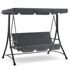 MCombo 3 Seat Patio Swings with Adjustable Canopy, Reclining Porch Swing, 4089