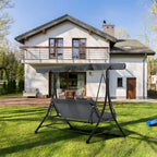 MCombo 3 Seat Patio Swings with Adjustable Canopy, Reclining Porch Swing, 4089