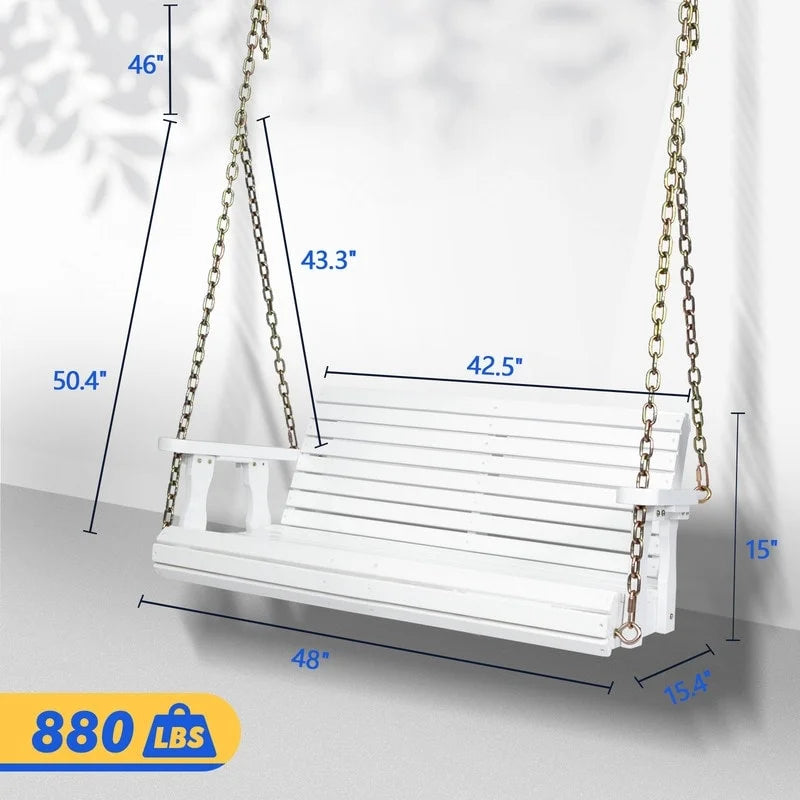 2 Person Patio Wooden Porch Swing