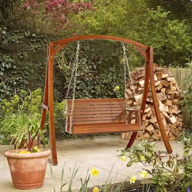 2 Person Patio Wooden Porch Swing