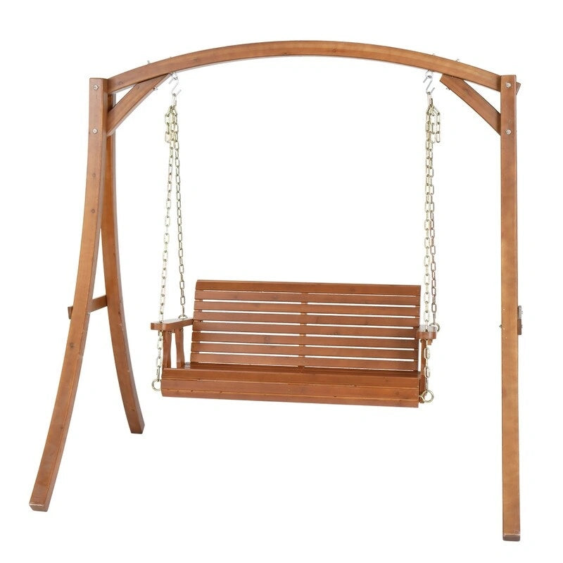 2 Person Patio Wooden Porch Swing