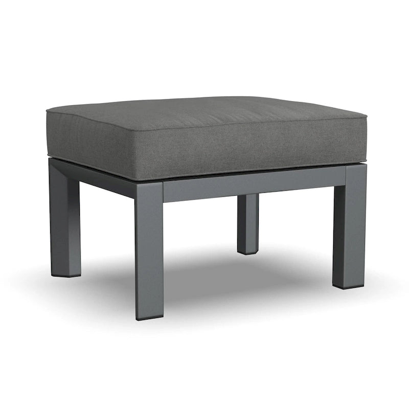 Grayton Gray Aluminum 5 Seat Sectional w/ Ottoman - 87 x 32 x 87