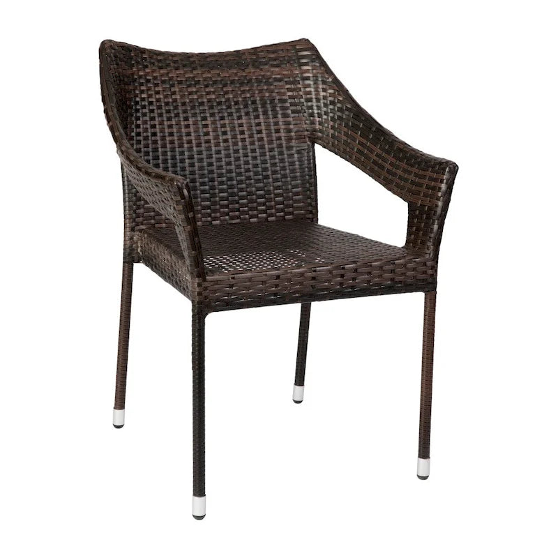 All Weather Commercial Grade PE Rattan Stacking Patio Chairs