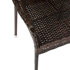 All Weather Commercial Grade PE Rattan Stacking Patio Chairs