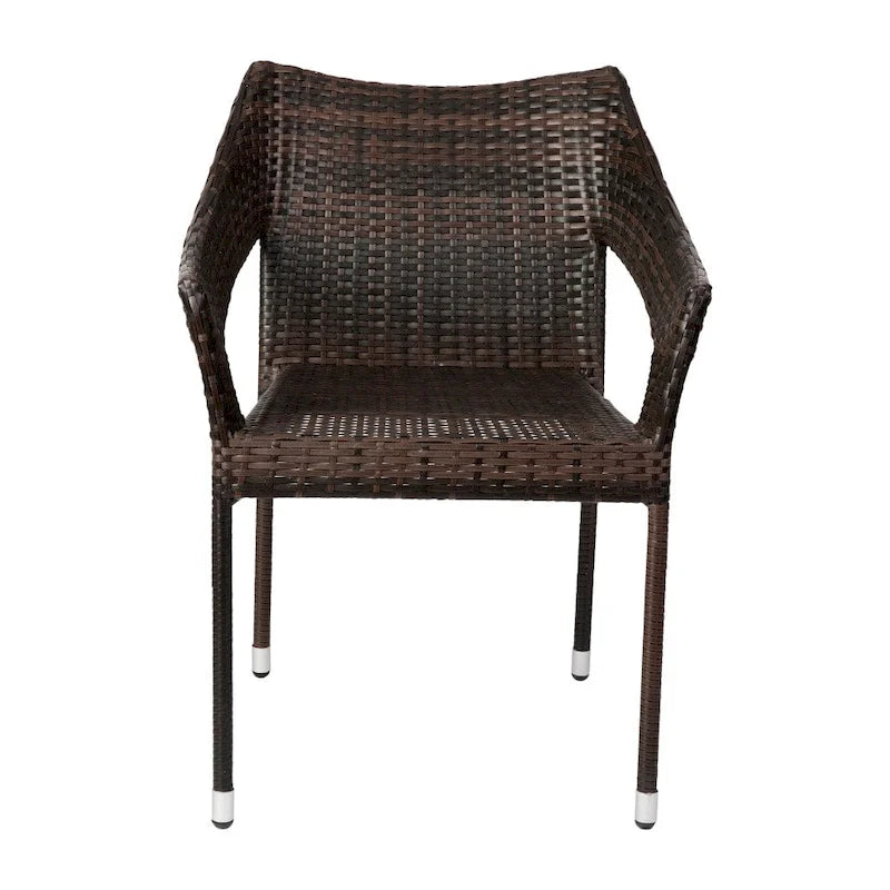 All Weather Commercial Grade PE Rattan Stacking Patio Chairs