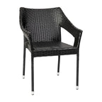 All Weather Commercial Grade PE Rattan Stacking Patio Chairs