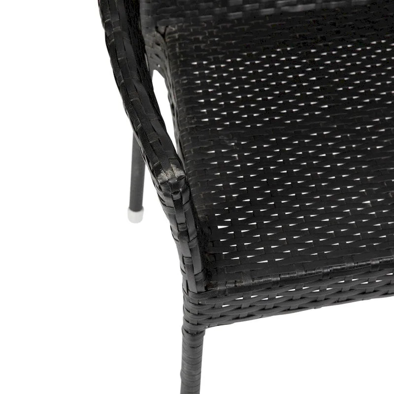 All Weather Commercial Grade PE Rattan Stacking Patio Chairs
