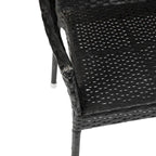 All Weather Commercial Grade PE Rattan Stacking Patio Chairs