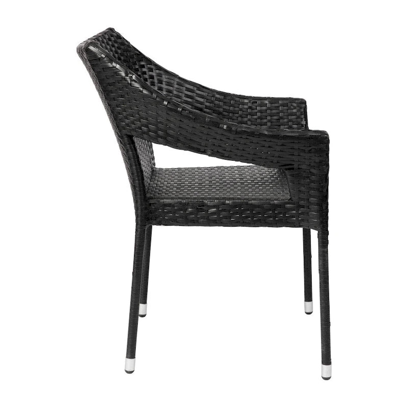 All Weather Commercial Grade PE Rattan Stacking Patio Chairs