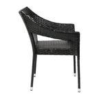 All Weather Commercial Grade PE Rattan Stacking Patio Chairs