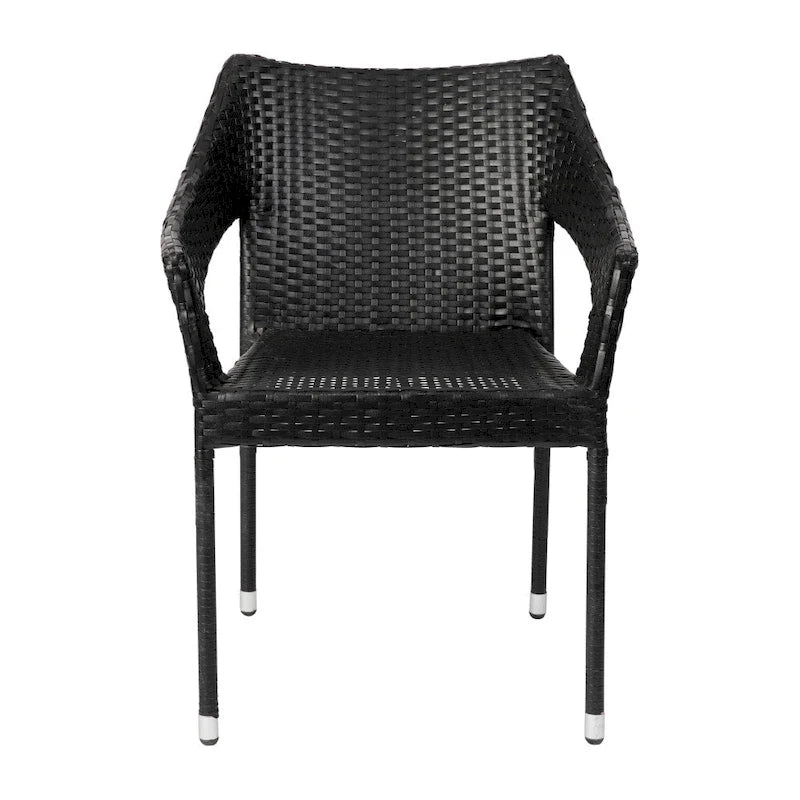 All Weather Commercial Grade PE Rattan Stacking Patio Chairs
