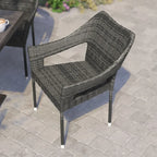 All Weather Commercial Grade PE Rattan Stacking Patio Chairs