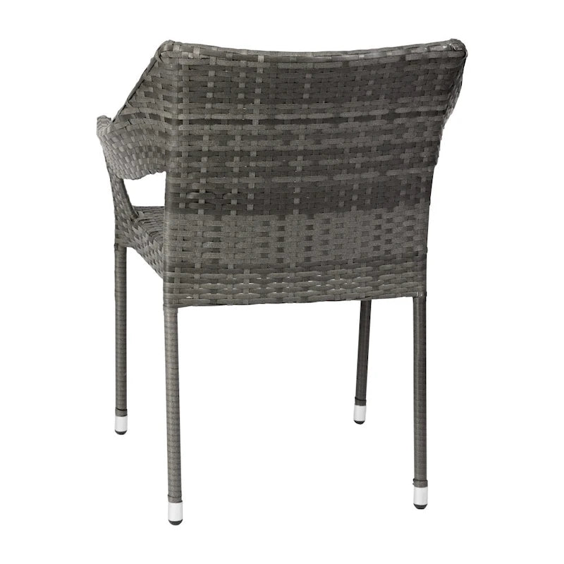 All Weather Commercial Grade PE Rattan Stacking Patio Chairs