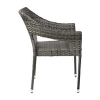 All Weather Commercial Grade PE Rattan Stacking Patio Chairs
