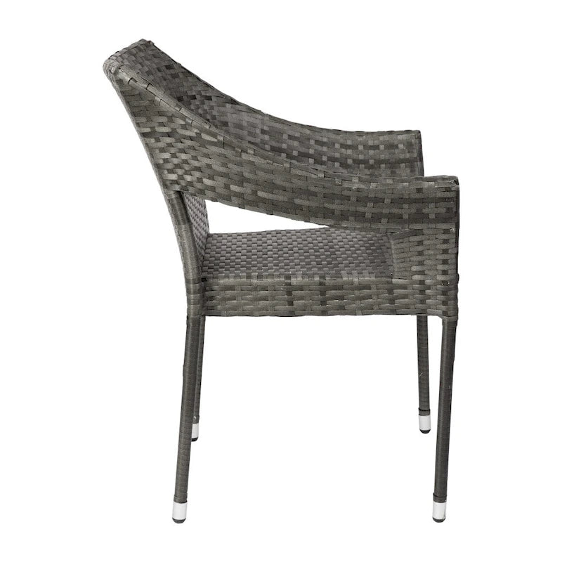 All Weather Commercial Grade PE Rattan Stacking Patio Chairs