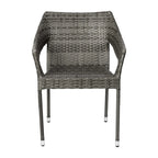 All Weather Commercial Grade PE Rattan Stacking Patio Chairs