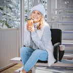 Foldable Reclining Stadium Chair with Backpack Straps-Heated Back and Seat