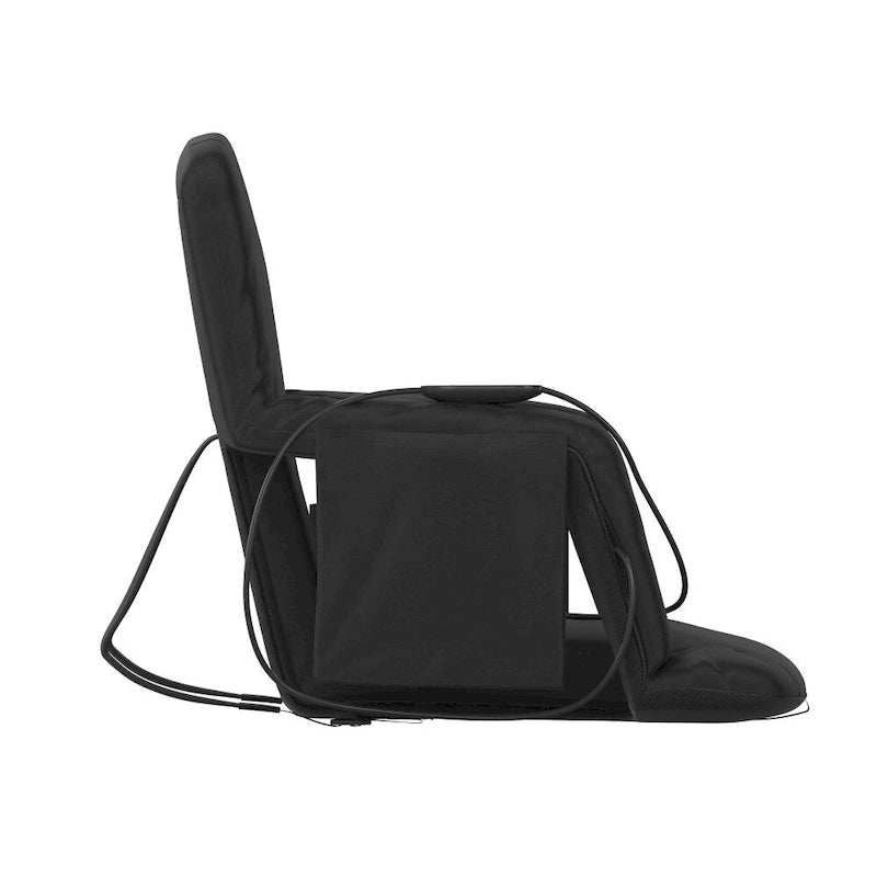 Foldable Reclining Stadium Chair with Backpack Straps-Heated Back and Seat