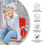 Foldable Reclining Stadium Chair with Backpack Straps-Heated Back and Seat