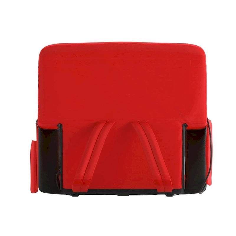 Foldable Reclining Stadium Chair with Backpack Straps-Heated Back and Seat