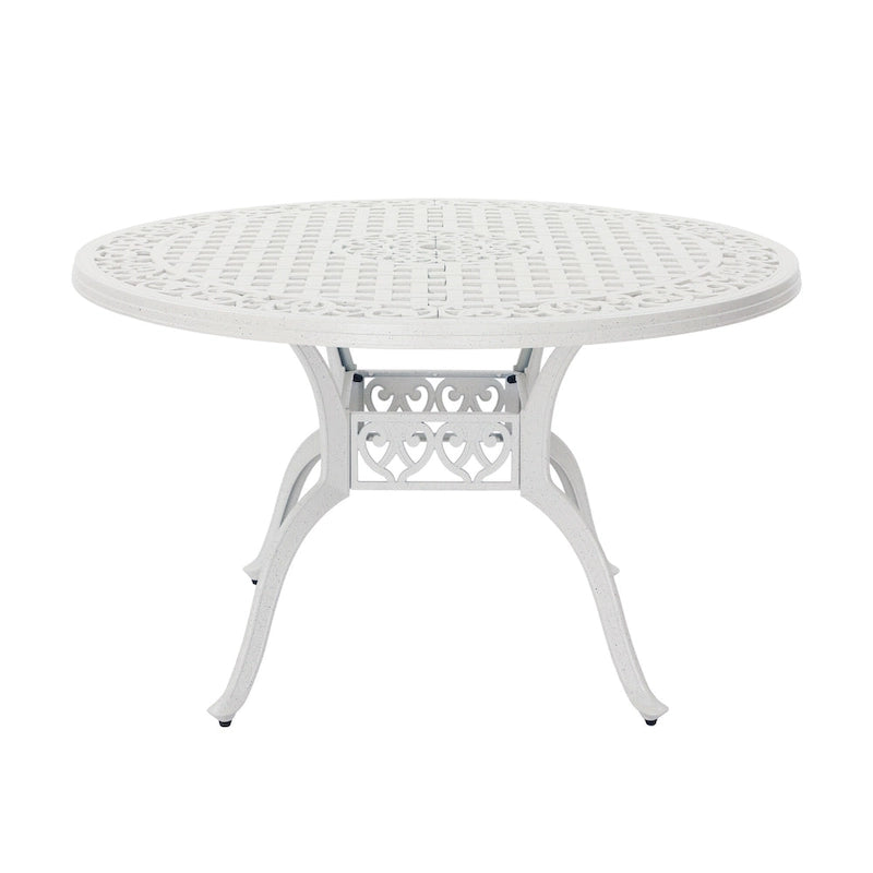 Clihome 47 Cast Aluminum Patio Round Dining Table in Bronze