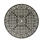 Clihome 47 Cast Aluminum Patio Round Dining Table in Bronze