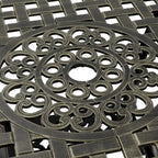 Clihome 47 Cast Aluminum Patio Round Dining Table in Bronze