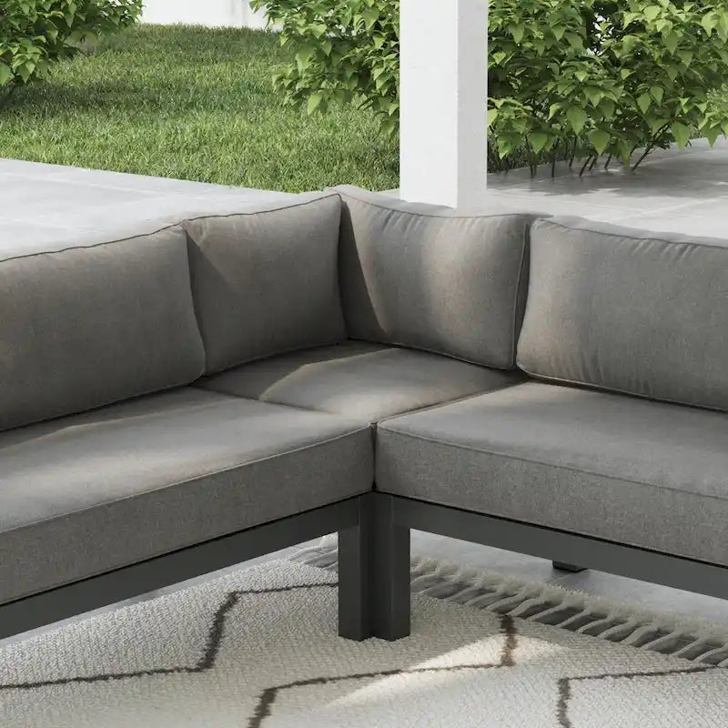Homestyles Grayton 5-Seat Outdoor Sectional - 87 x 32 x 87
