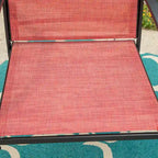 MAISON ARTS 7-Piece Patio Dining Set Wood-look Rectangle Table and 6 Textilene Chairs