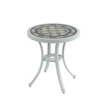 Round Cast Aluminum Patio Table Outdoor Bistro Table