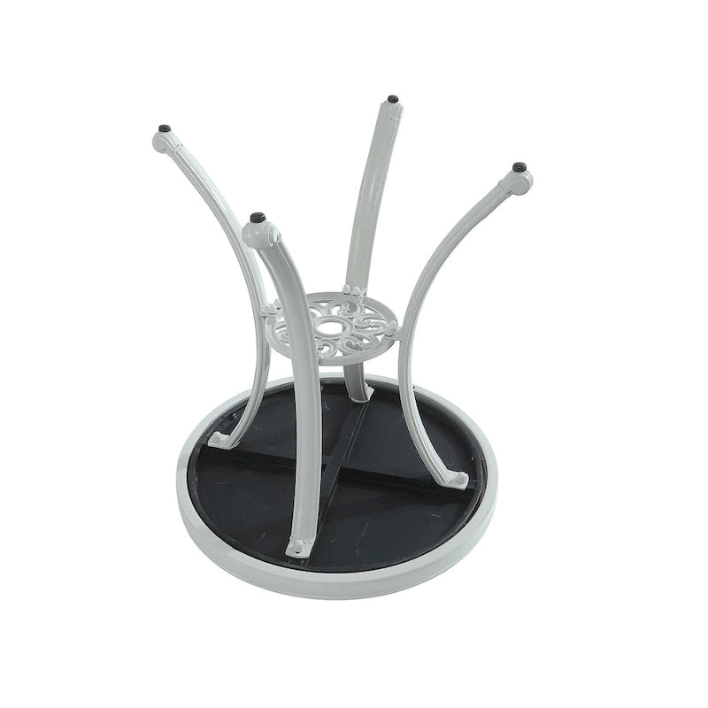 Round Cast Aluminum Patio Table Outdoor Bistro Table