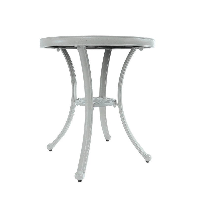 Round Cast Aluminum Patio Table Outdoor Bistro Table