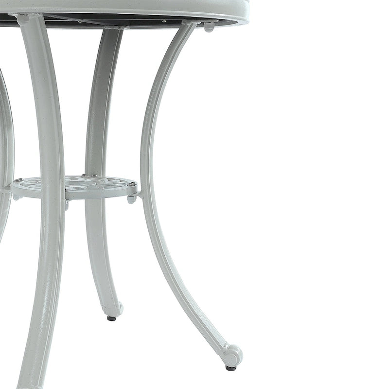 Round Cast Aluminum Patio Table Outdoor Bistro Table