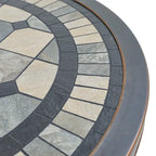 Round Cast Aluminum Patio Table Outdoor Bistro Table