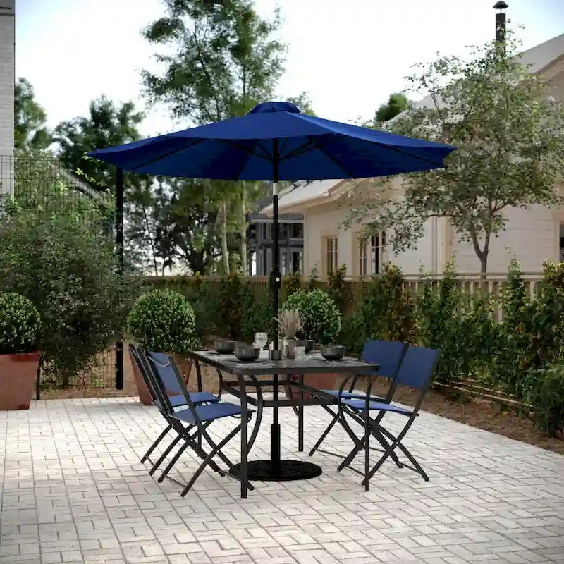 4 Pack Commercial Outdoor Flex Comfort Folding Chair with Metal Frame