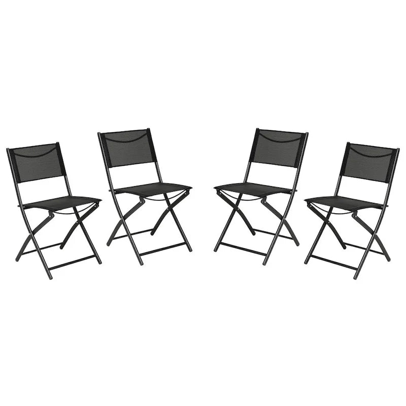 4 Pack Commercial Outdoor Flex Comfort Folding Chair with Metal Frame