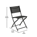 4 Pack Commercial Outdoor Flex Comfort Folding Chair with Metal Frame