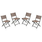 4 Pack Commercial Outdoor Flex Comfort Folding Chair with Metal Frame