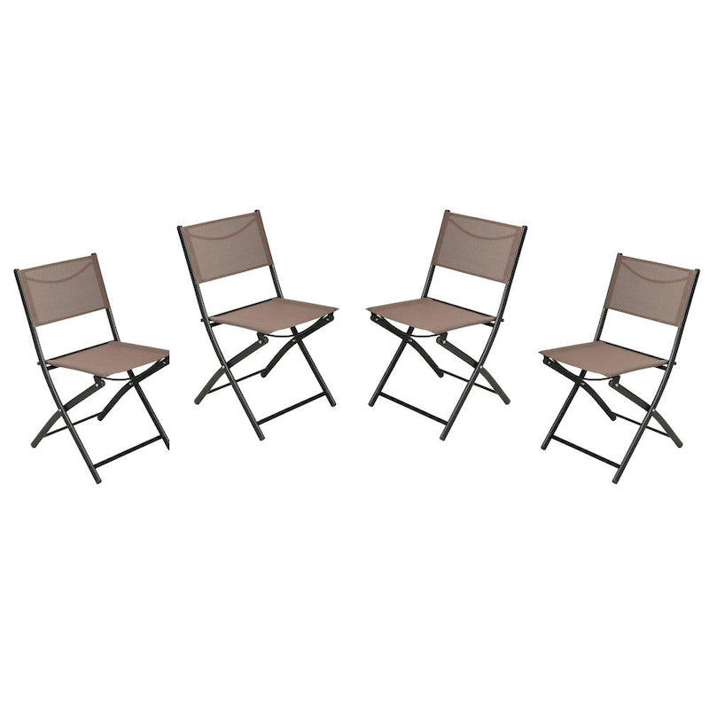 4 Pack Commercial Outdoor Flex Comfort Folding Chair with Metal Frame