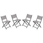 4 Pack Commercial Outdoor Flex Comfort Folding Chair with Metal Frame