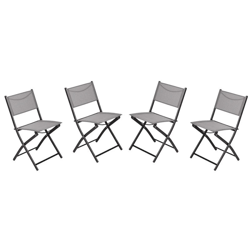 4 Pack Commercial Outdoor Flex Comfort Folding Chair with Metal Frame
