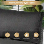 XIZZI 8-piece Outdoor Furniture Patio Wicker Sofa Set with Fire Pit