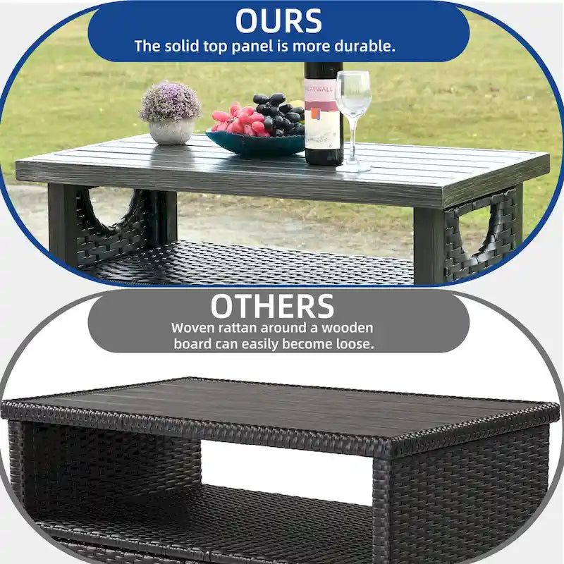 Moasis Outdoor Storage Cabinet Bar Cart with Doors and Shelves
